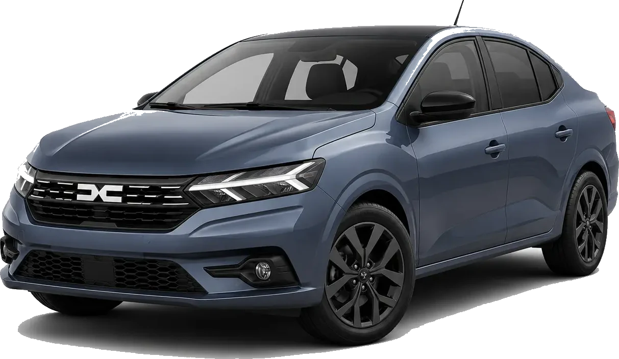 Dacia Logan, front three-quarter view